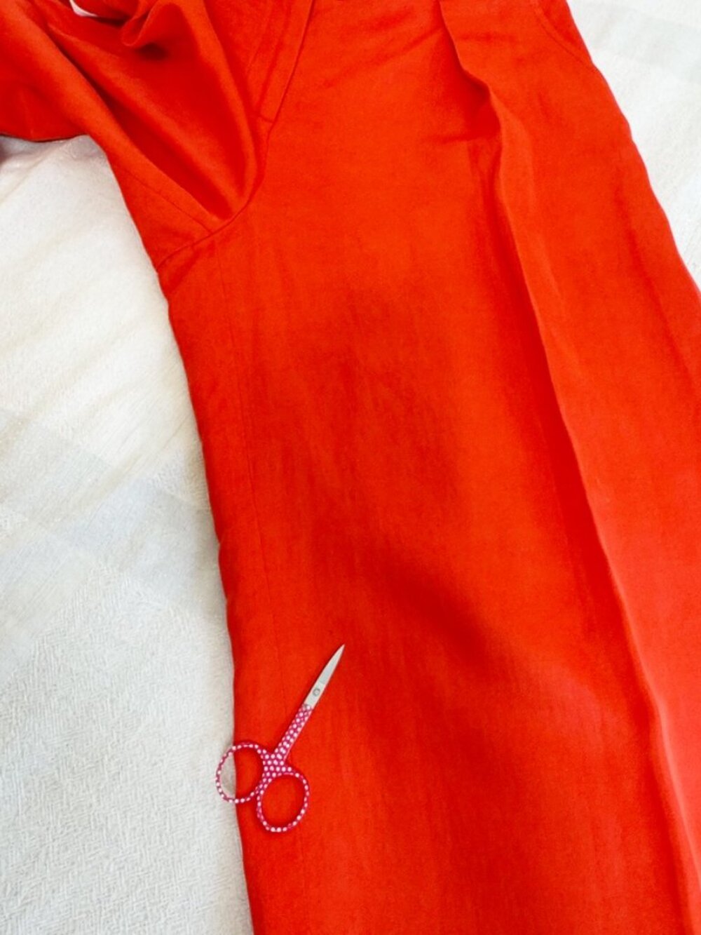 TWP Sullivan With Tux Coated Viscose Linen Wide Leg Pants Red Bone Size 0 - Picture 11 of 16